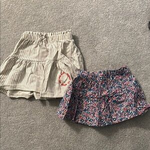 Striped and Floral Skirt Set